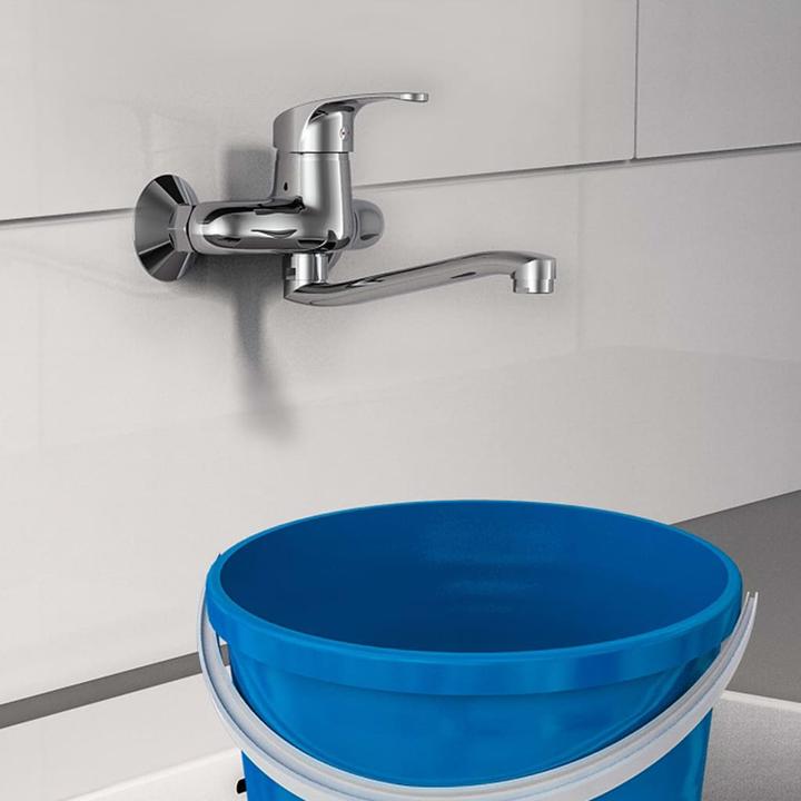 Actual product image Schütte Kitchen tap ORAZI wall-mounted sink mixer chrome wall-mounted swivelling 36760