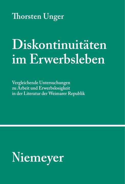 Produktbild Diskontinuitäten im Erwerbsleben (Deutsch, Thorsten Unger, 2004)