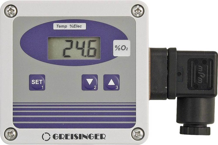 Produktbild Greisinger Luftfeuchtemessgerät (Hygrometer) Luftsauerstoff Messumformer inkl. Sensor OXY3690MP