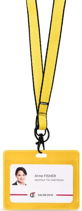 Produktbild Tarifold Namensschild 70x100mm PVC gelb VE=30 Stück