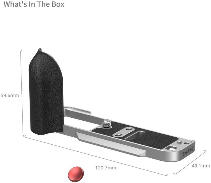 Produktbild SmallRig 5664 L-Shaped Mount Plate with Silicone Handle for FUJIFILM X-T30 / X-T30 II / X-T30 III (Silver) (Cage)