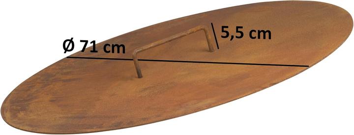 Produktbild BBQ-Toro Feuerschale mit Deckel und Griffen
