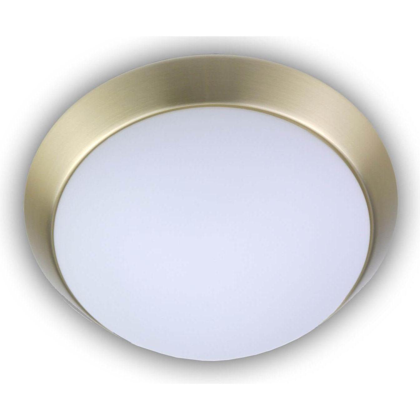 Niermann Stand By, Wandleuchte + Deckenleuchte, Niermann 2x E27 Deckenleuchte Opal matt Glas, Messing matt, 40cm, HF Sen...