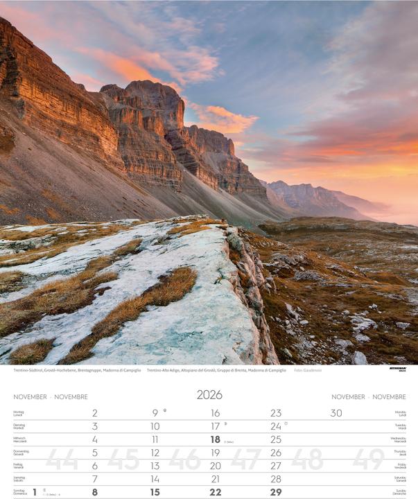 Actual product image WeltnaturerbeDolomitenKalender2026