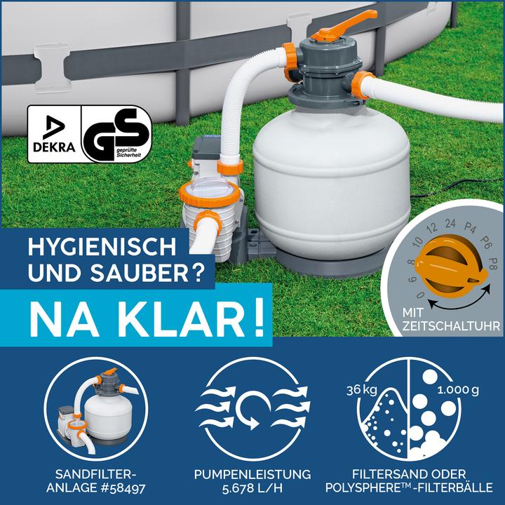 Actual product image Bestway Power Steel Above Ground Pool Set 5.49 m x 2.74 m x 1.22 m (549 x 274 x 122 cm)