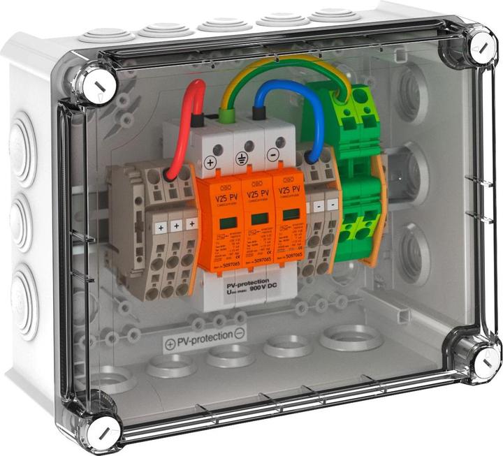 Actual product image OBO Bettermann PV system solution in housing 4 PV string 5088643