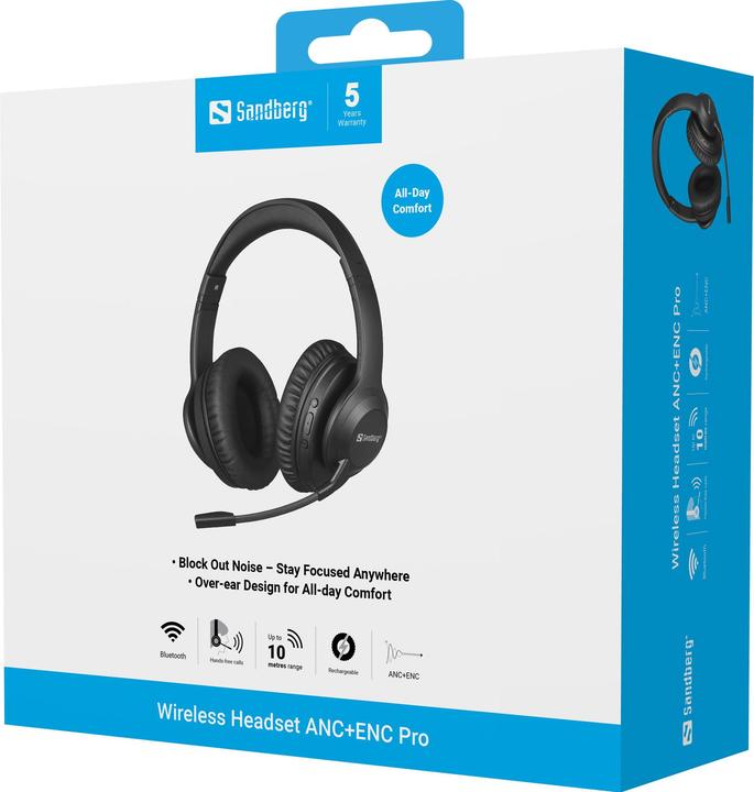 Image du produit Sandberg 126-45 (ANC, 24 h, Sans fil)