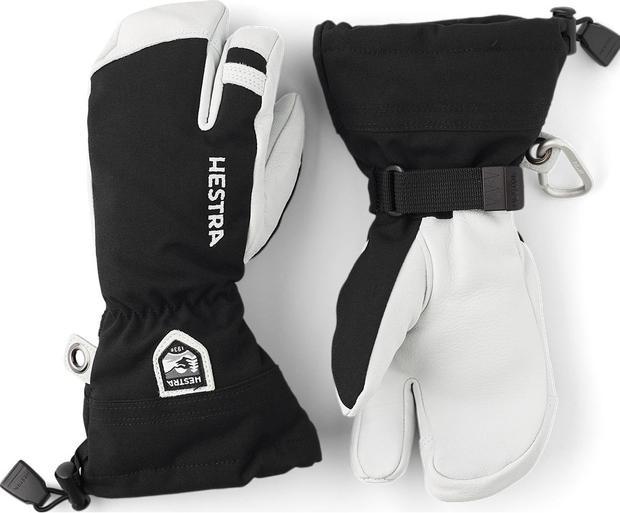 Actual product image Hestra Kid's Army Leather Heli Ski 3 Finger (4)