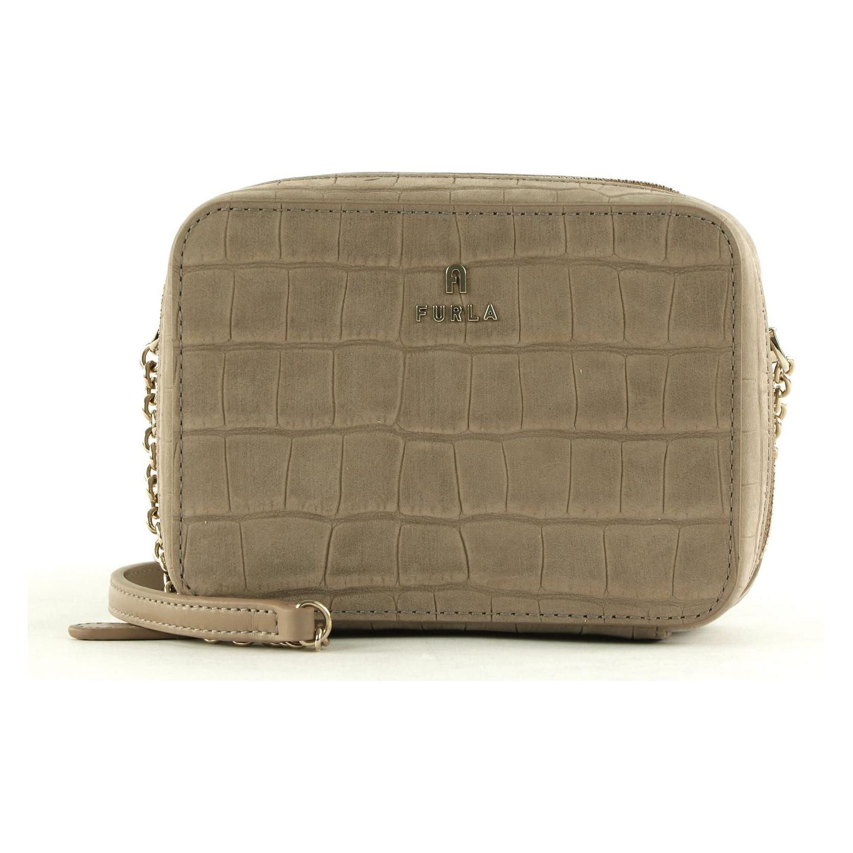 Furla, Damen, Handtasche, Umhängetasche "Camelia" Grege, Grau