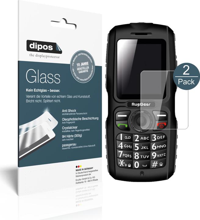 Produktbild Dipos Displayschutz Anti-Shock (2 Stück, RugGear RG100)