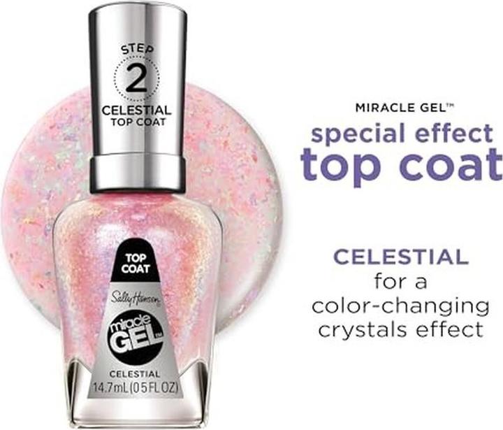 Produktbild Sally Hansen MIRACLE GEL Decklack #110 -Celestial 14,7 ml (Celestial, Gel-Effekt Nagellack, Top Coat)
