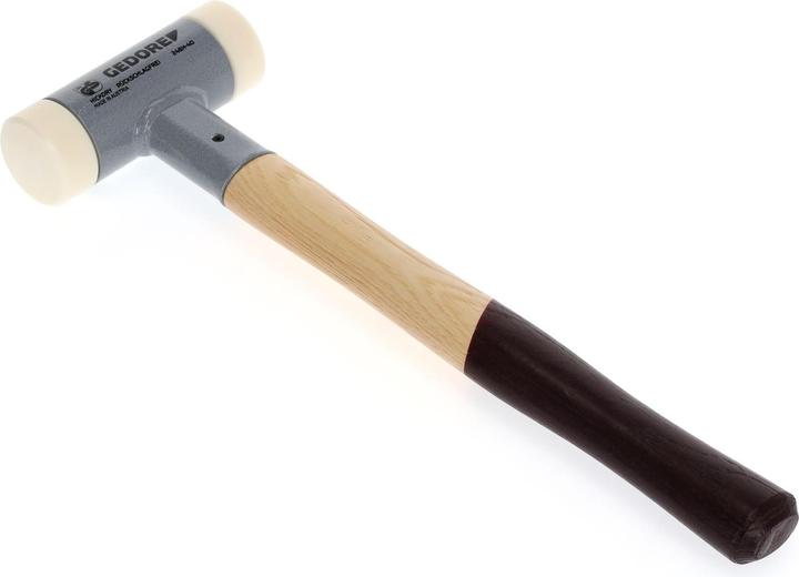 Produktbild Gedore Rückschlagfreier Schonhammer, Ø 40 mm, Hickorystiel, Austauschbare Polyamid-Köpfe (730 g)