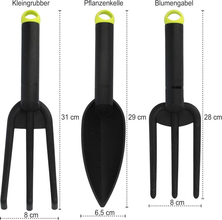 Actual product image Com-four 6-teiliges Garten-Werkzeug Set