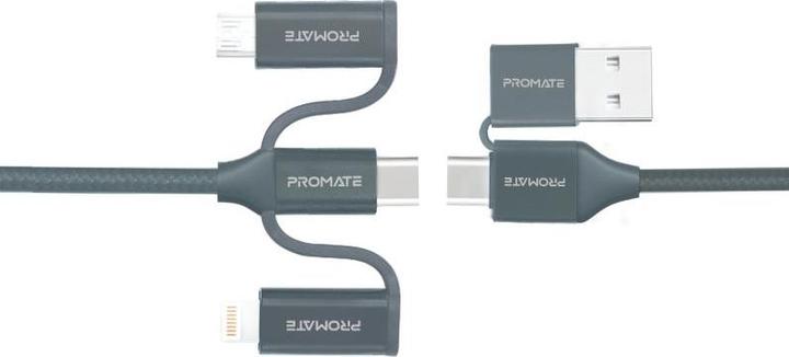 Produktbild ProMate PentaPower Grey 6 in 1 Multikabel (1.20 m)