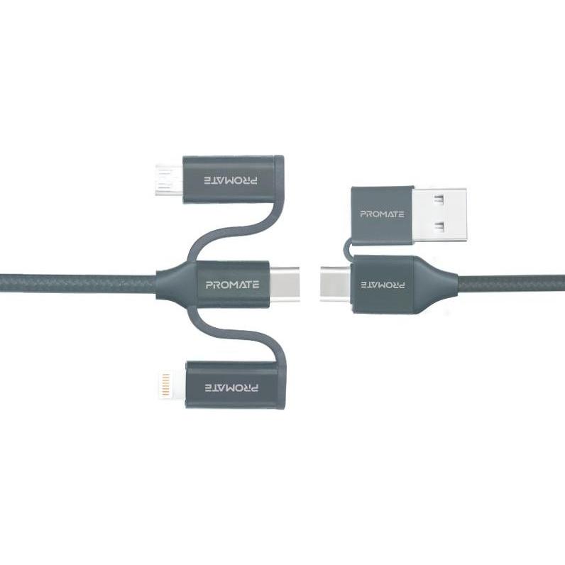 ProMate PentaPower Grey 6 in 1 Multikabel, USB Kabel