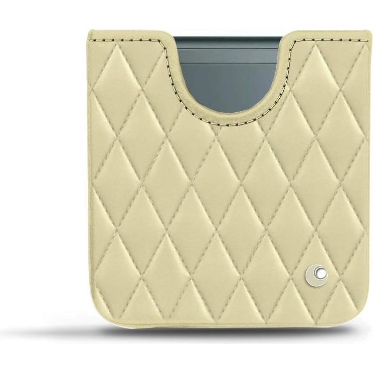 Noreve Lederschutzhülle Samsung Galaxy Z Flip3 (Samsung Galaxy Z Flip3), Smartphone Hülle, Beige