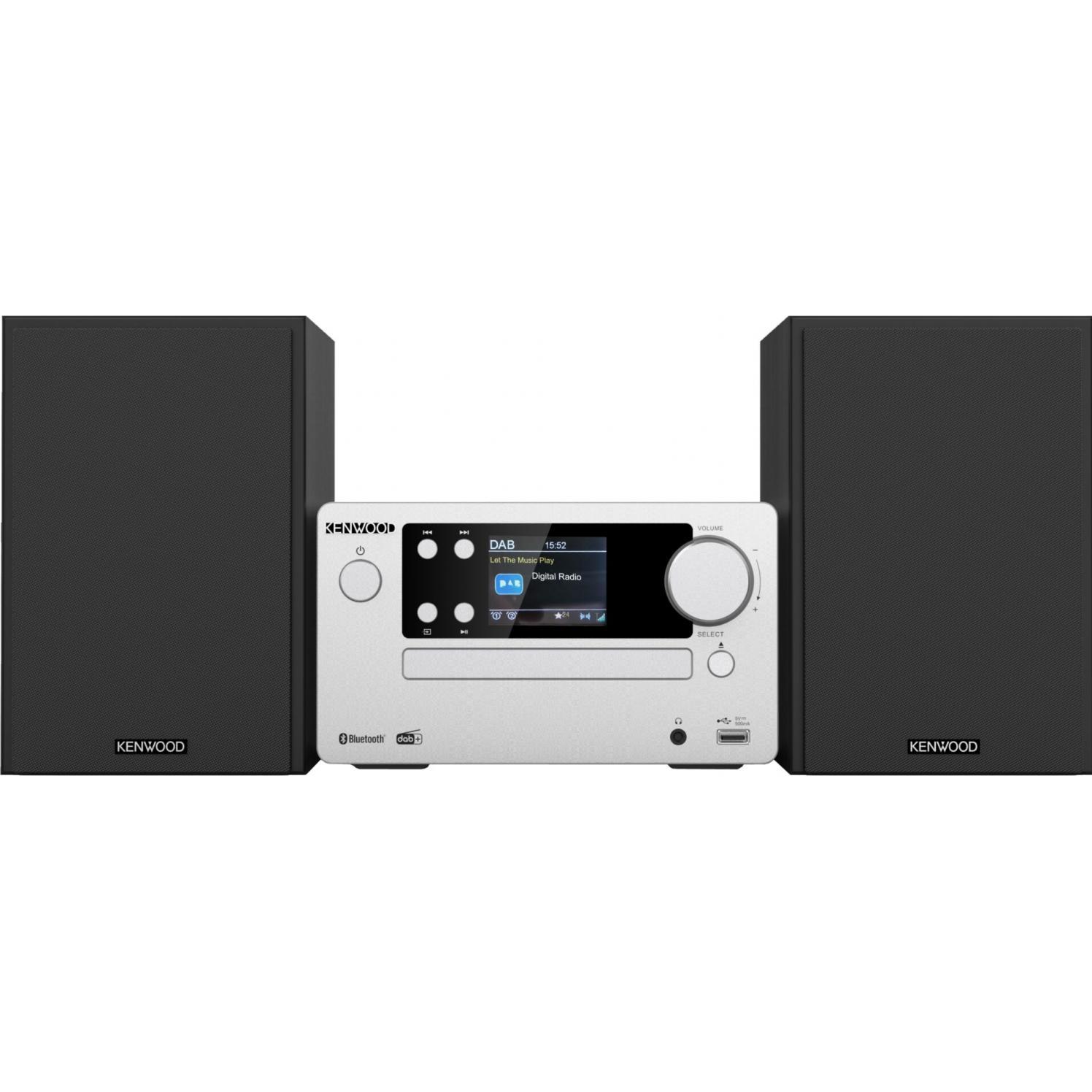 Kenwood M-725 DAB (Bluetooth, CD Player, 1x 50 W), Stereoanlage, Silber