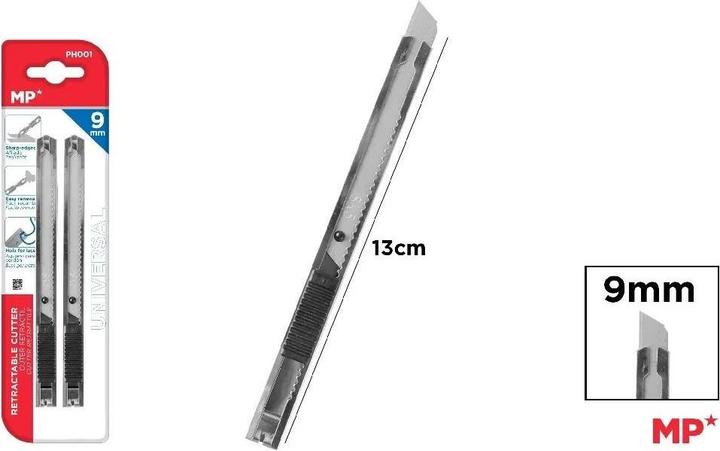 Actual product image Main paper Ausziehbares Papiermesser schwarz 9mm 2 Stk