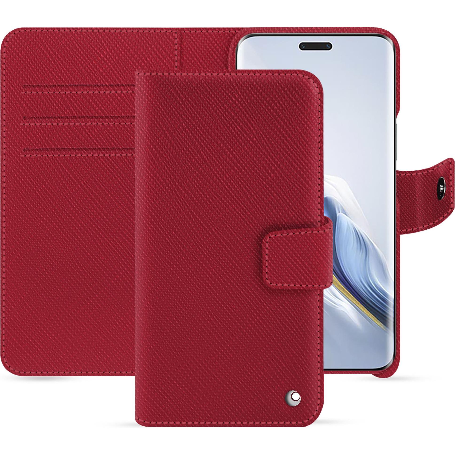 Noreve Lederschutzhülle Honor Magic6 Pro (Honor Magic6 Pro), Smartphone Hülle, Rot