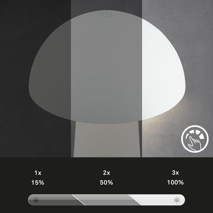 Actual product image Briloner Rechargeable LED table lamp, white, LED/2W (140 lm)