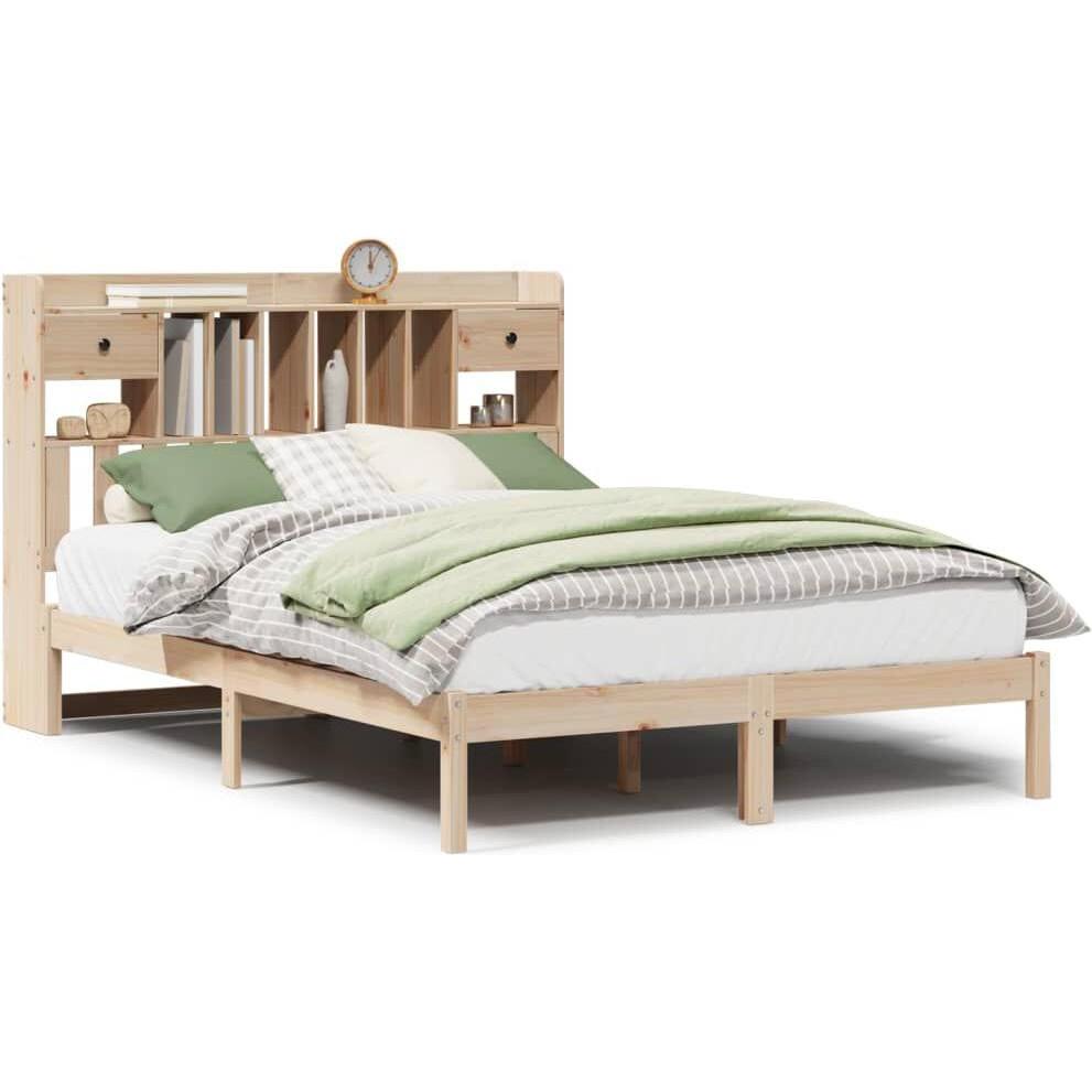VidaXL, Bett, Massivholzbett Holzbett Bett Doppelbett Bettgestell 150x200cm Kiefernholz (150 x 200 cm)