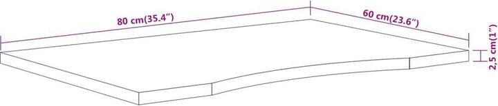 Image du produit vidaXL Schreibtischplatte (80 x 60 cm)