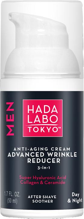 Hada Labo Tokyo Men Anti-Aging Hyaluronic Cream Wrinkle Reducer (50 ml, Dagcrème)