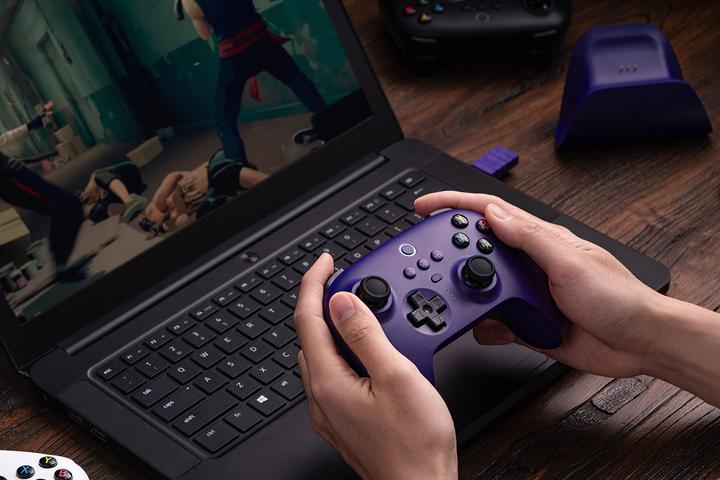 Actual product image 8bitdo Ultimate Wireless Controller - Hall Edition -langaton peliohjain, purppura, PC / Android / (Android, Windows)
