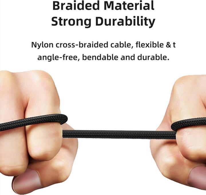 Actual product image Usams Charging Cable Type-C to Type-C - Purple (1.20 m, 100 W)