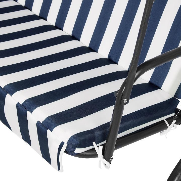 Actual product image Beliani Hollywood Swing Sun Canopy Blue / White CHAPLIN