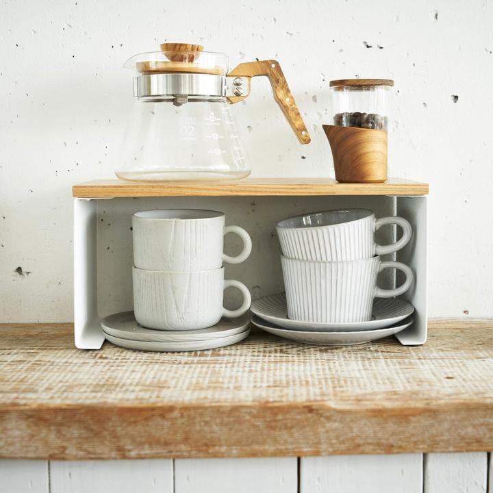 Actual product image Yamazaki Narrow stackable kitchen shelf TOSCA