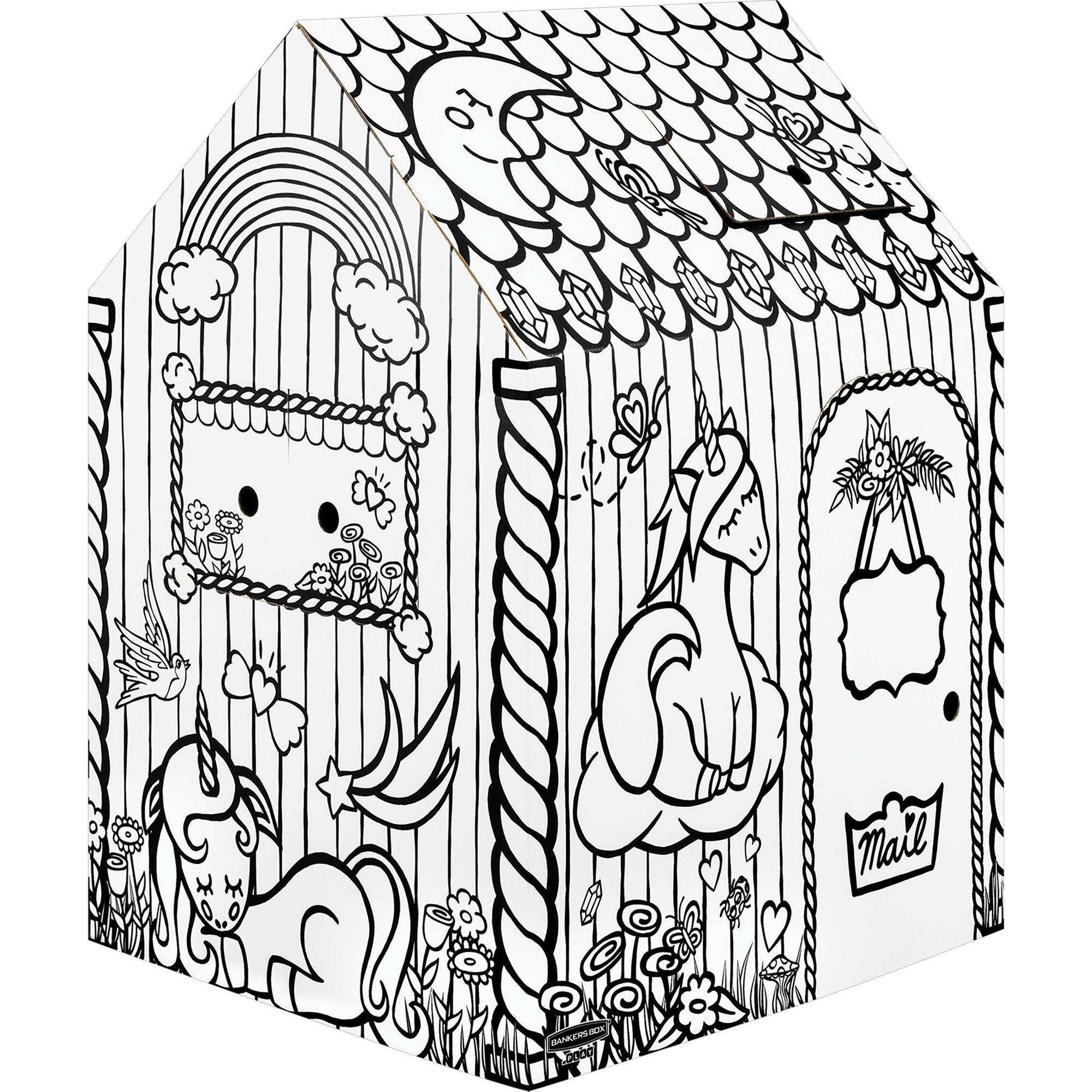 Fellowes, Cartone + Scatola di spedizione, XL Playhouse - Unicorn (1 pz.)