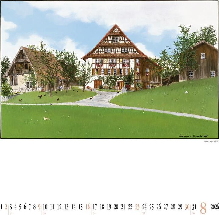 Produktbild SUSANNA Bildkalender Gemalte Bauernhäuser