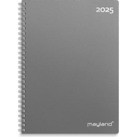 Mayland-Burde, Agenda, A5 ugekalender højformat mørkegrå PP-plast 2025 (A5)