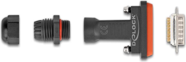 Produktbild Delock Adapter D-Sub HD 15 Pin Stecker mit Gehäuse IP67 wasserfest (Sub-D 15, 4.90 cm)