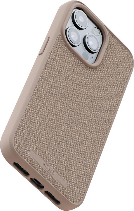 Produktbild Njord Hard-Cover Fabric MagSafe Case Pink Sand (Apple iPhone 15 Pro Max)