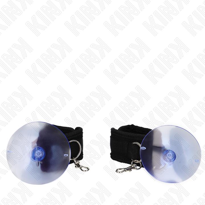 Image du produit Pipedream KINK - MENOTTES AVEC VENTOUSES NOIR 29-40 CM X 5 CM