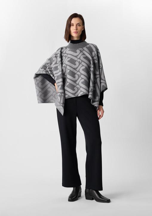 Produktbild Comma Indoor-Poncho Strick-Poncho mit Icon-Muster (One Size)