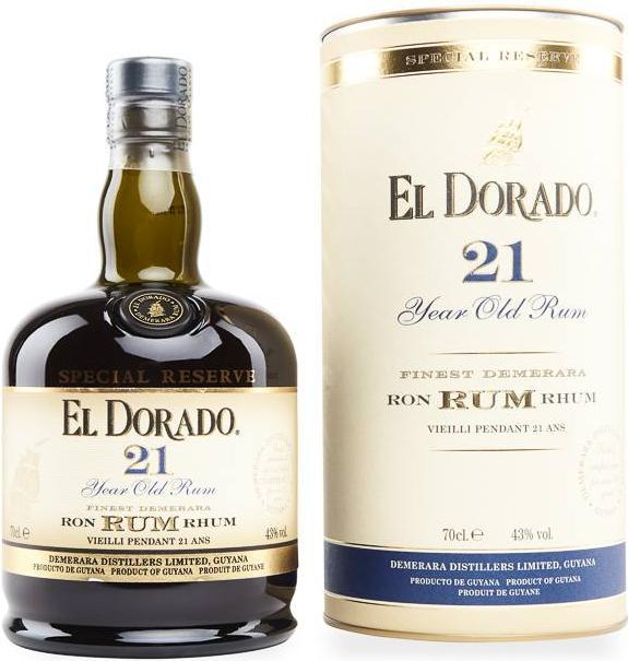 Actual product image El Dorado 21 Years Old Special Reserve Rum with case (1 x 70 cl)