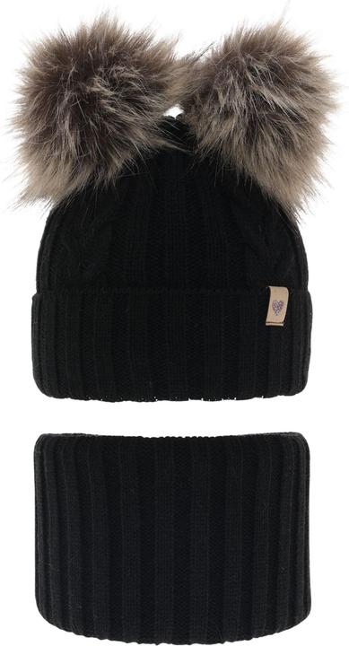 Immagine prodotto Maxte Set invernale per bambine - Cappello rosa e sciarpa a tubo con due pompon Amala