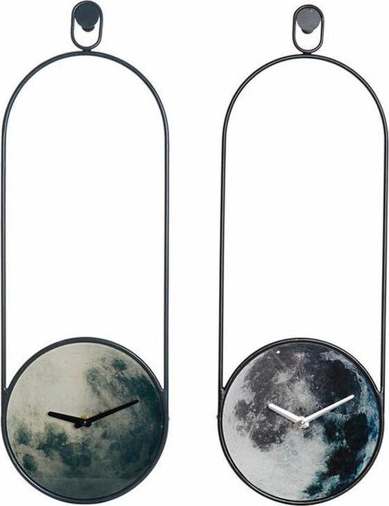 Produktbild DKD Home Decor Wanduhr Kristall Grau Eisen (20 x 4.5 x 60 cm) (2 pcs)