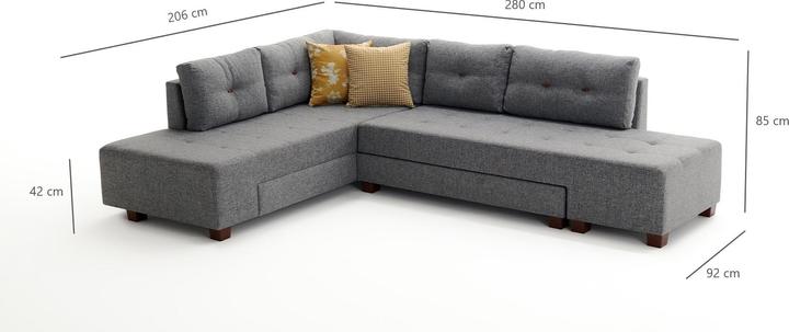 Immagine prodotto Atelier del Sofa Cali (Divano letto, Divano ad angolo)
