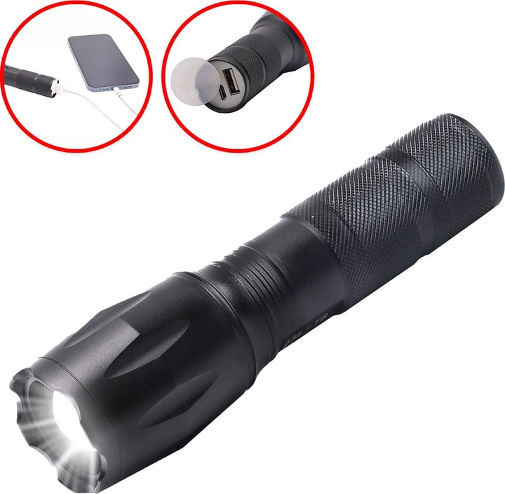 Produktbild Casativo 2er-Set LED-Taschenlampe mit Powerbank, 260 Lm, 10 Watt (3.20 cm, 260 lm)