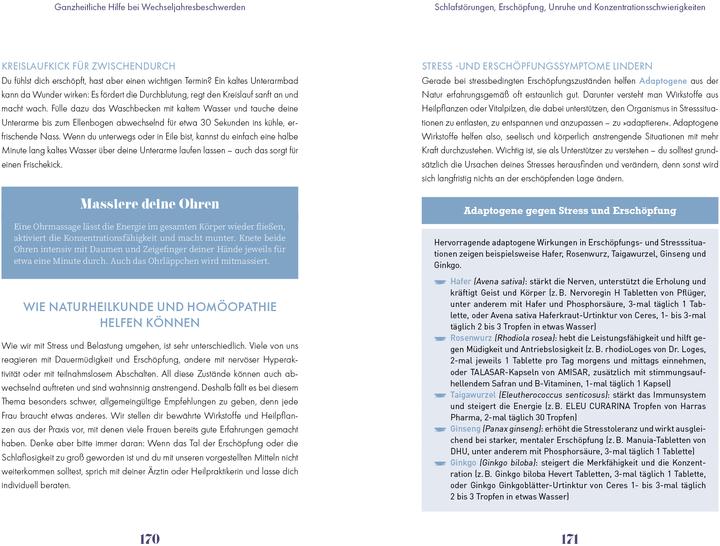 Nährwerte und Zutaten Guide durch die Wechseljahre (Deutsch, Claudia Riess, Saskia Strae von Ridder, 2023)