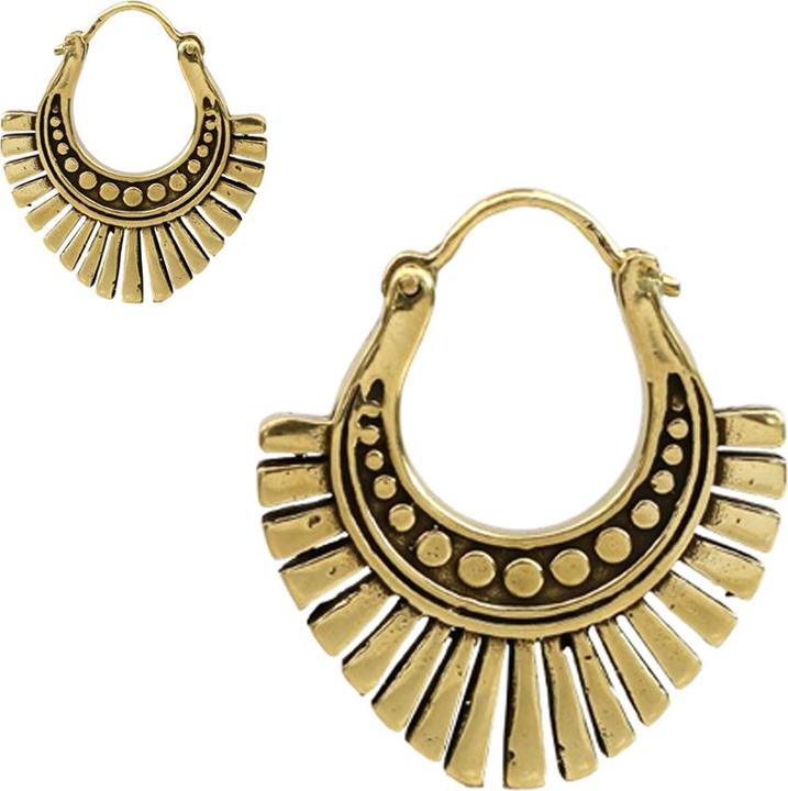 Immagine prodotto Star Piercing Ohrring vergoldet gepunktet mit strahlen (Ottone)