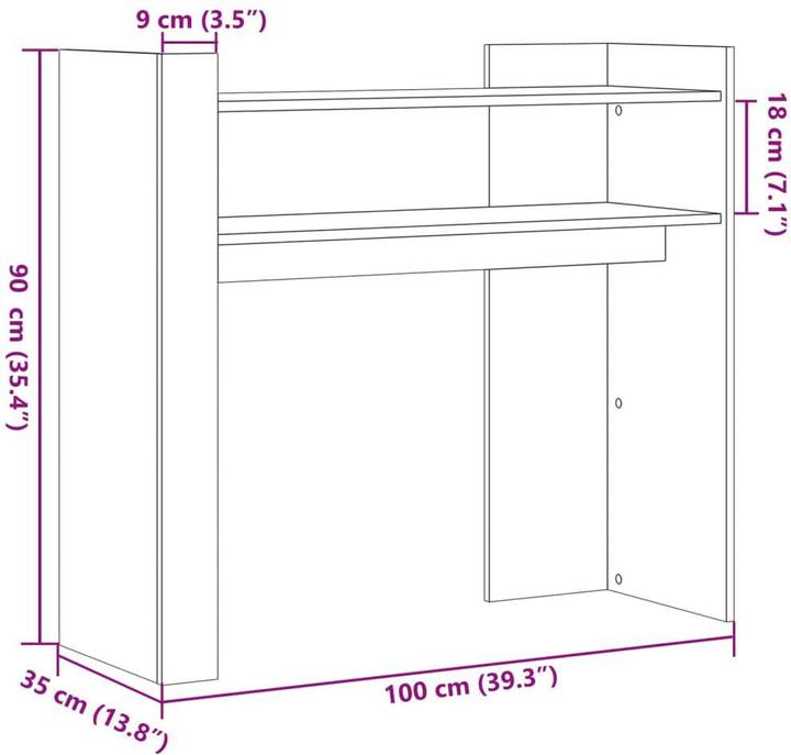 Produktbild vidaXL Konsolentisch (35 x 35 x 90 cm)