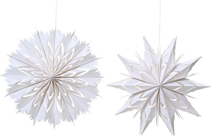 Decoris Dekoanhänger weiss Stern Papier sortiert 40cm (1 Stück) (1x)