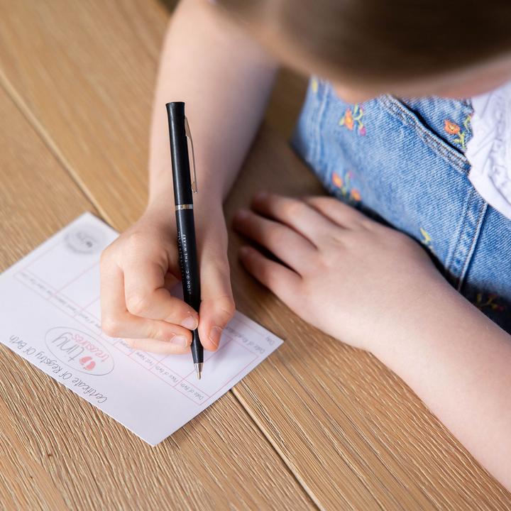 Actual product image Tiny Treasures Blue Bear Doll Brown Hair (30543)