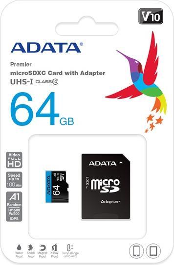 Produktbild Adata Premier (64 GB, microSDXC, U1, UHS-I)