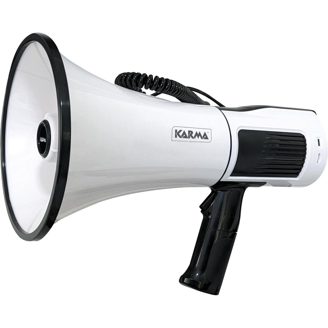 Karma Megafono 30W Nero e (Megafono), Accessori audio, Nero, Bianco
